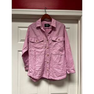 Ugg Pink Cotton Button Down Oversized Shirt sz XS EUC